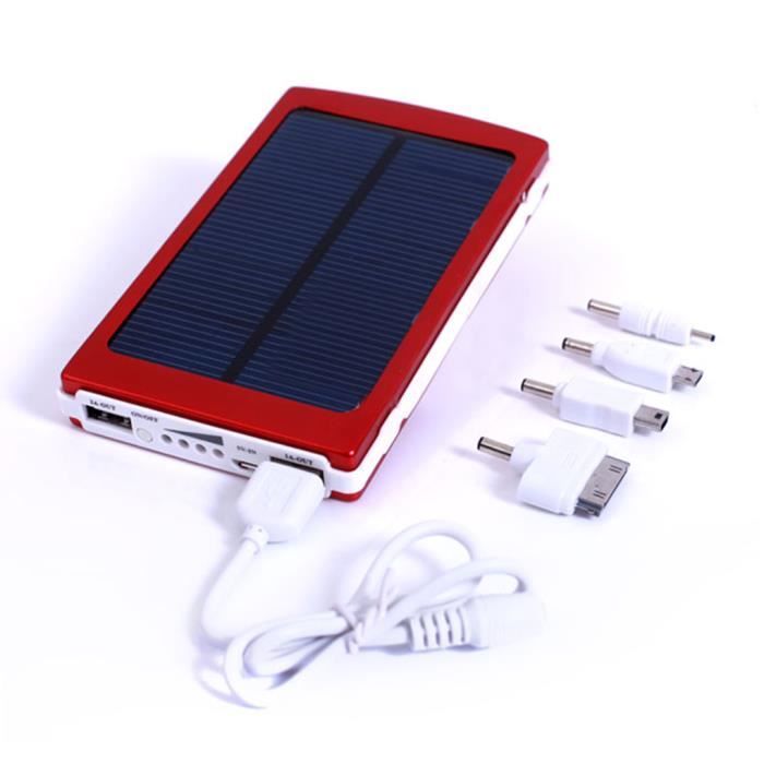 10000mAh Panneau solaire Dual USB Power Bank Chargeur de batterie externe