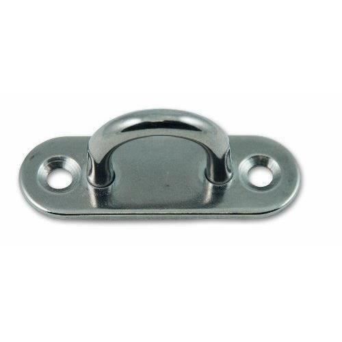 Lot de 2 Platines à œil - Acier inoxydable - 60 x 20 mm