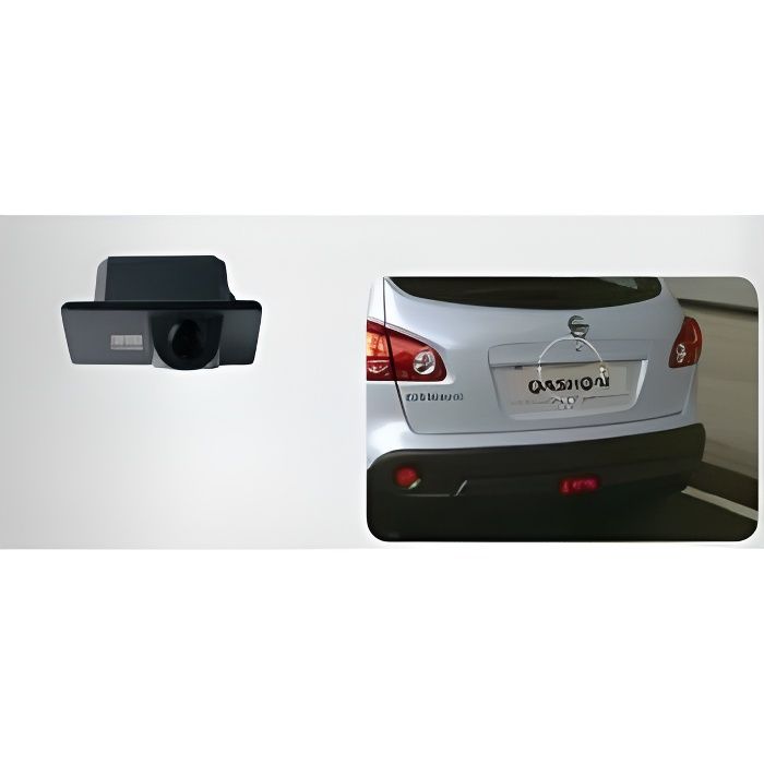 CAMNISSAN01 - Camera de recul dans eclairage de plaque - compatible Nissan Qashqai