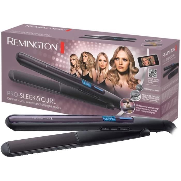 Fers à lisser Remington S6505 Fer à Lisser, Fer à Boucler, Lisseur, Boucleur Céramique Avancée Sleek and Curl 190472