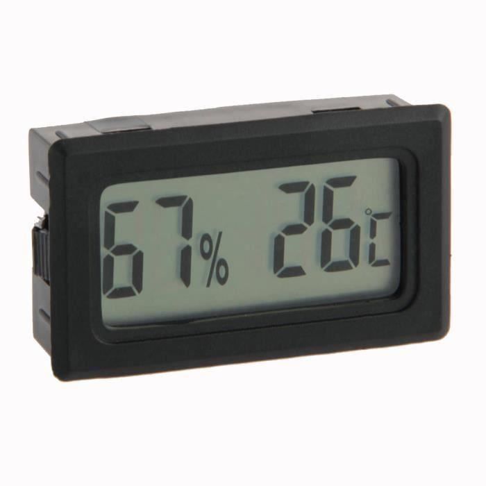 Digital LCD Thermomètre intérieur Température Humidité MeterMini New hygromètre Temp outil Noir