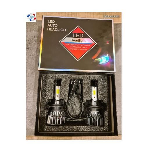 2pcs Mini H7 LED Ampoule Auto Voiture Feux Phare Lampe Kit 55W 6000K Blanc