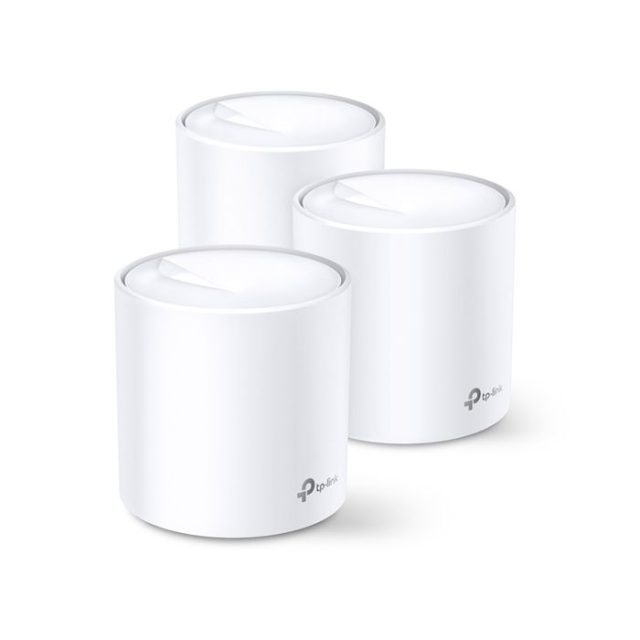 TP-Link Deco WiFi 6 Mesh AX 3000Mbps Deco X60(3-Pack), Système WiFi 6, Couverture WiFi de 550㎡, Compatible avec toutes les Box Fibre