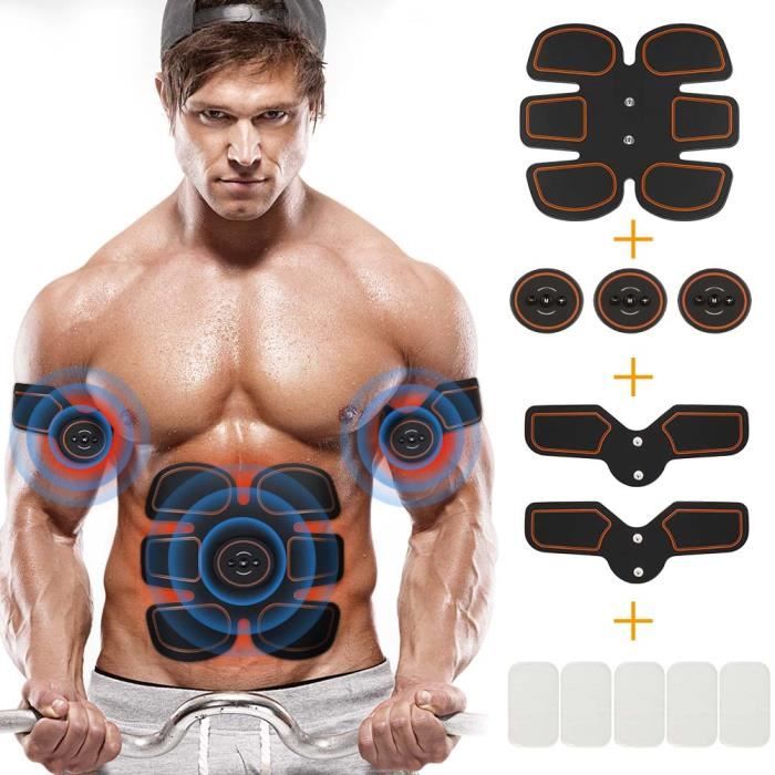Fitness Appareil EMS électrostim Musculation Abdominaux Bras Cuisses Entraînement pour Femmes Hommes