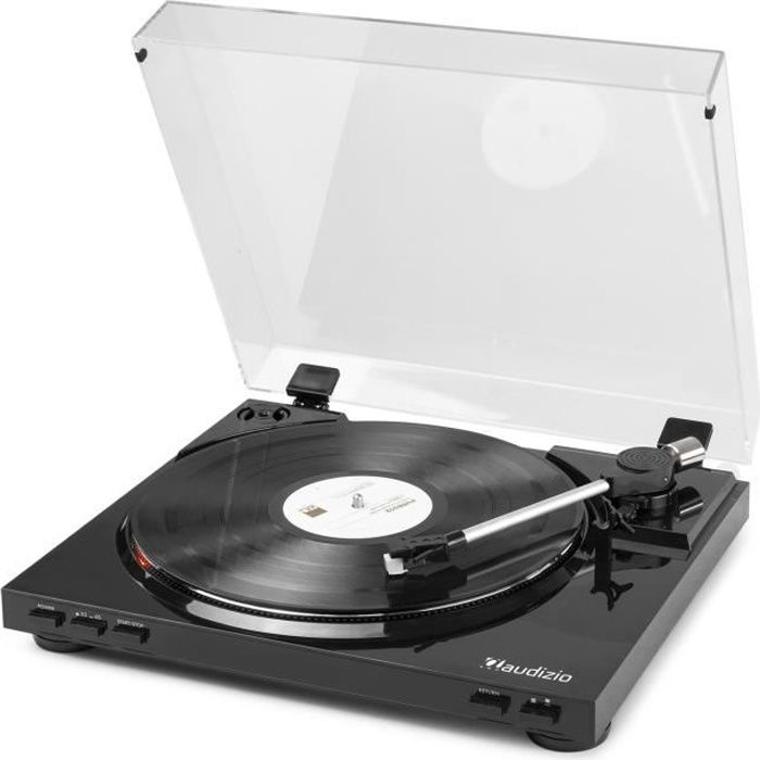 Audizio RP310 Platine vinyle haut de gamme - Noir, tourne disque avec fonction retour automatique, deux vitesses