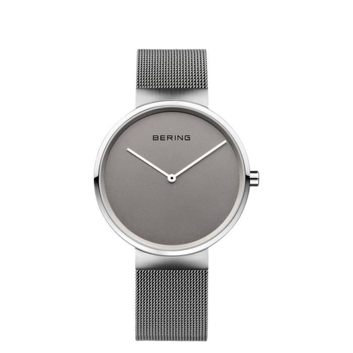 Montre Mixte Bracelet Milanais Gris Cadran Rond Bering 14539_077