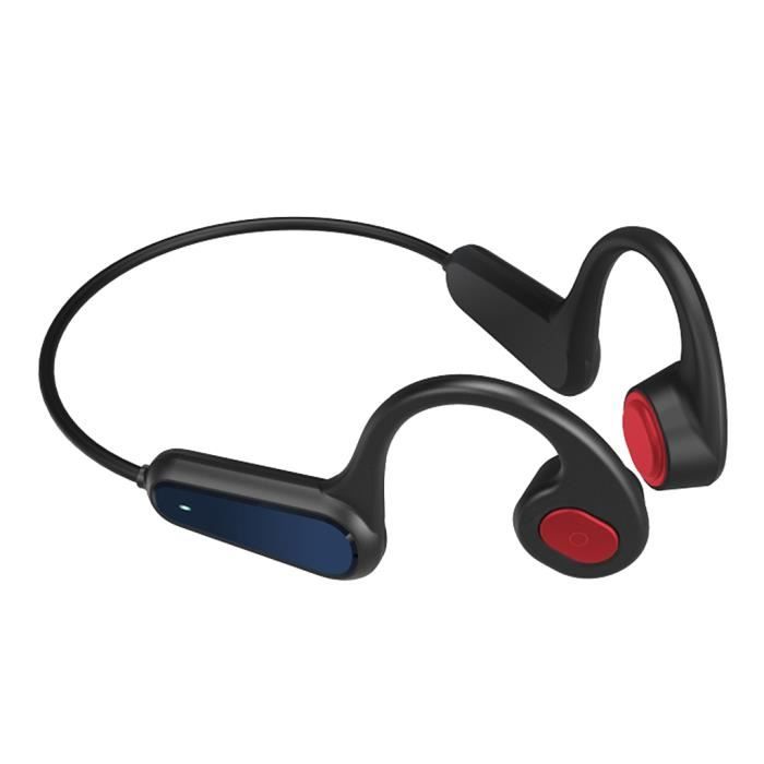 A9 Casque à Conduction Osseuse Bluetooth 5.0 Casque à Oreille Ouverte Pour Le Sport IP56 rouge