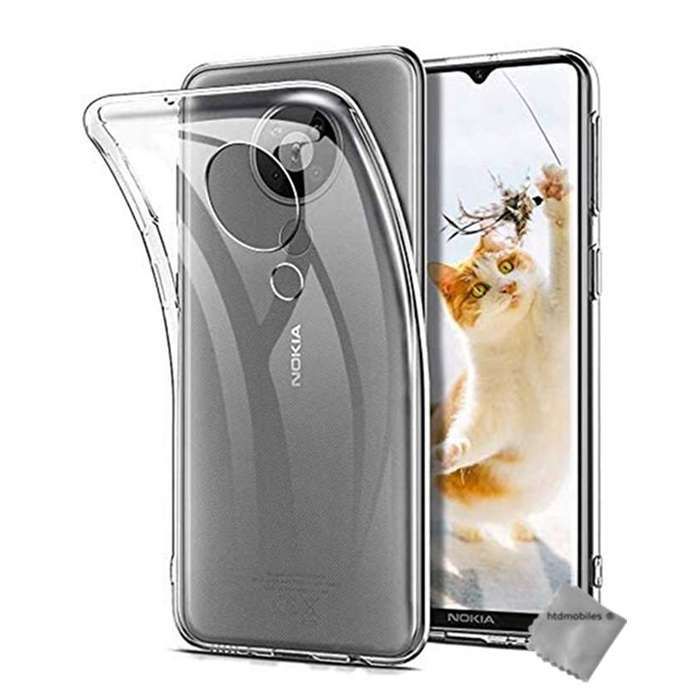 Coque silicone gel fine pour Nokia 5.3 + film ecran - TPU TRANSPARENT