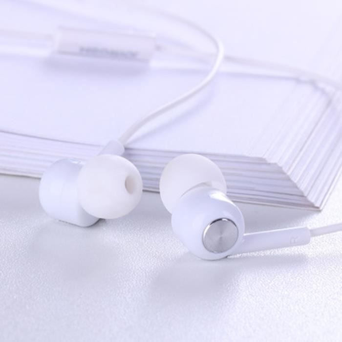 JOYROOM E102S Ecouteurs Intra-auriculaire 3.5mm Casque Contrôle Filaire Blanc Boutique Signally