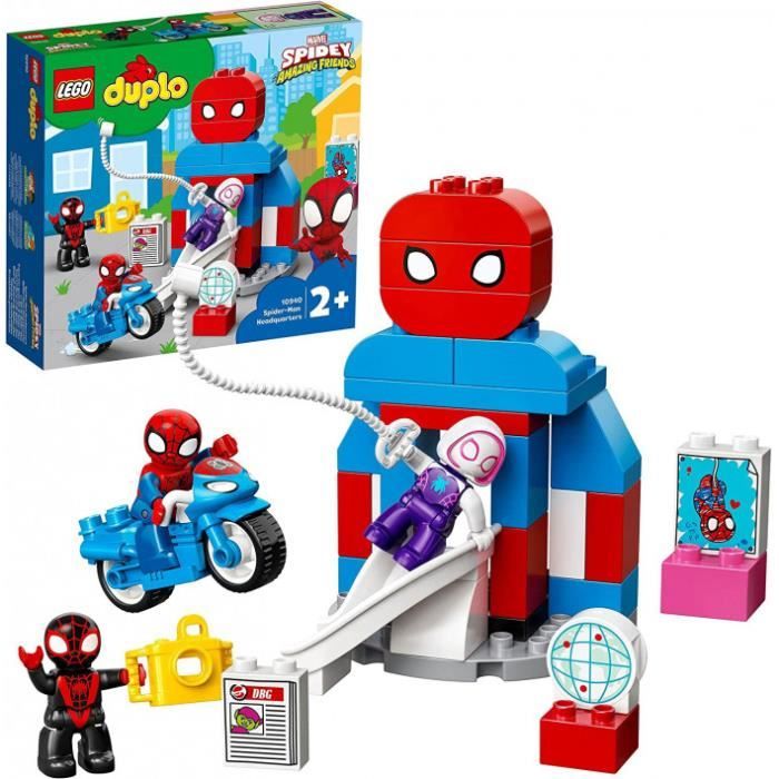 10940 duplo marvel le qg de spider-man – jouet enfant 2 ans et plus avec figurines de super héros