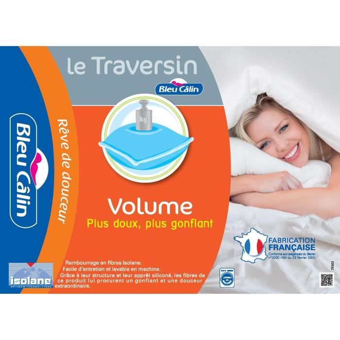 BLEU CALIN Traversin Volume 140cm