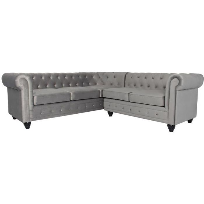 Canapé d'angle Velours Design Confort