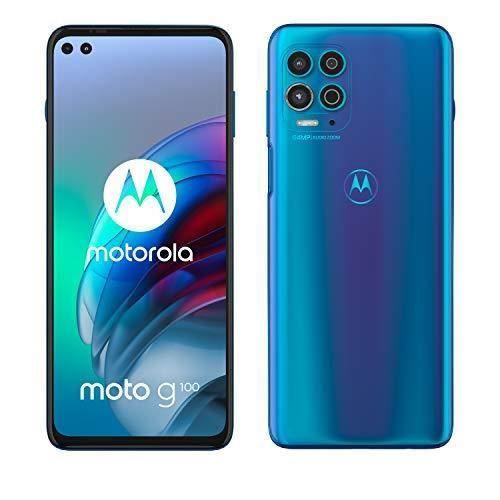 Motorola - G100 Smartphone débloquée 5G (Ecran : 6,7- - 8 Go/128 Go - Android 10.0) Bleu