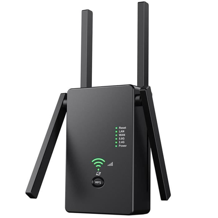 RéPéTeur Wifi 1200Mbps Double Bande Sans Fil 2.4G - 5G Wifi Extender AP Routeur Amplificateur de Signal avec 4 PièCes SéRies