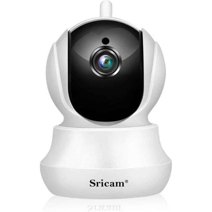 Caméra de Surveillance, Caméras dômes, Caméra Sécurité de Bébé avec Audio Bidirectionnel et Vision Nocturne Infrarouge, Alerte de dé