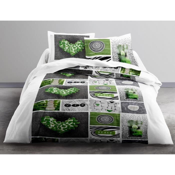 TODAY Parure de couette ENJOY PEACE - 1 housse de couette 220x240 cm + 2 taies 63x63 cm