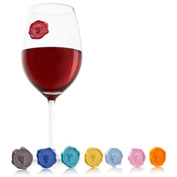 Glass Markers Classic, 8 marque-verres Vacuvin