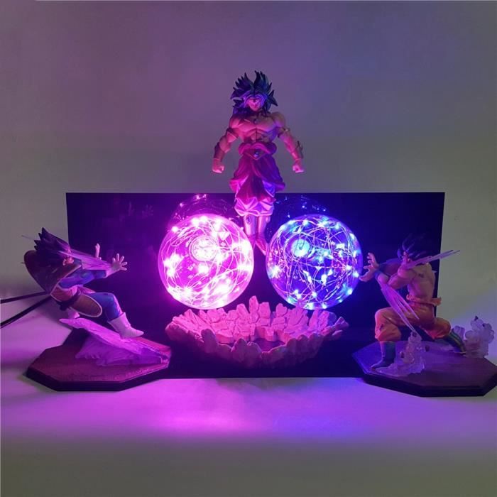 Lampe de Table Dragon Ball Z Goku végéta VS Broly veilleuses 3D LED bricolage ensemble Super Saiyan figurines d'action éclairage Lam