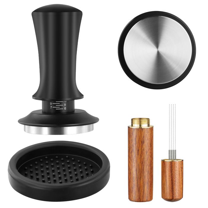 Tamper à Café Expresso De 51 Mm Avec Outil WDT Calibré à Ressort