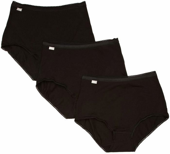 Lot De 2 Culottes Playtex Cotton Stretch – Taille FR48 (EUR46/UK18/2XL) – Noires – Taille Haute – Neuf Avec étiquettes