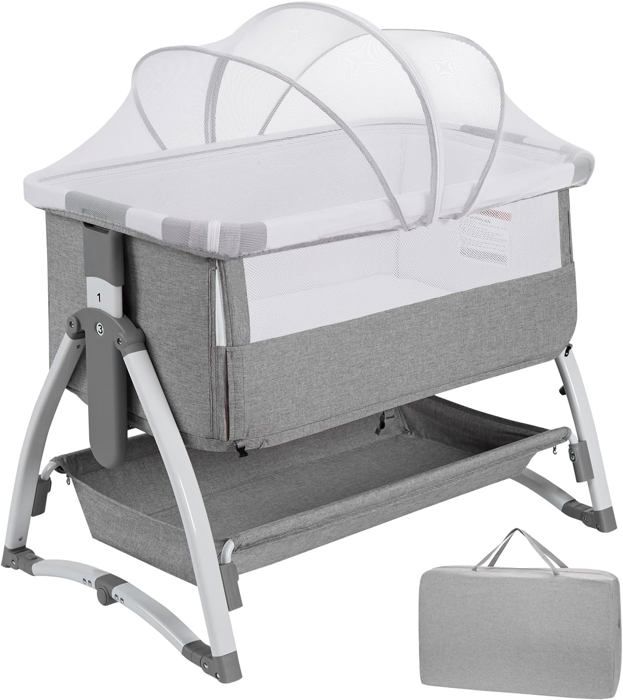 Lit Cododo Bébé Lit Bébé Avec Matelas et Moustiquaire Mode