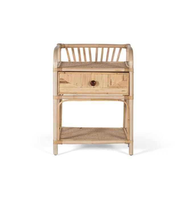 Table de Chevet - Giner y Colomer - Rotin Naturel - 65x50x40 cm - Marron Table de Chevet - Giner y Colomer - Rotin Naturel - 65x50x40 cm - Marron