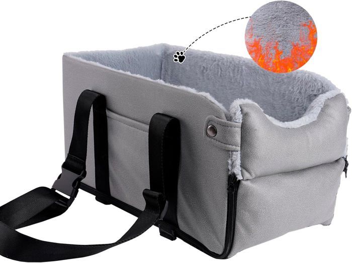 Siège Auto Chien Chat Arkyomi 2en1 - Panier Transport Voiture Avec Oreiller Lavable, Idéal Petits Animaux <6kg