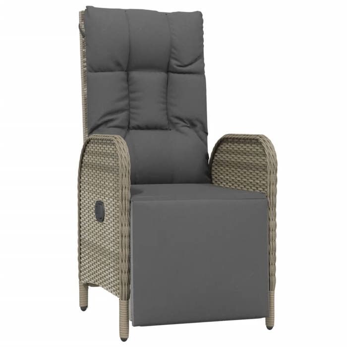 SWEETY Chaises inclinables dextérieur et coussins lot de 2 Poly rotin - anticorrosion - 22kg CJ1145