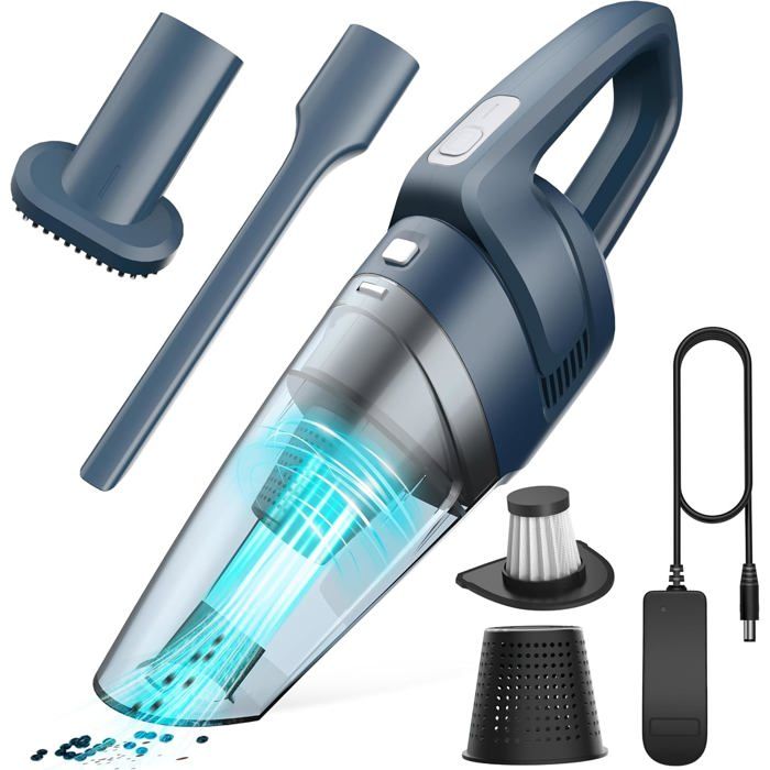 Aspirateur à Main sans Fil - Aspirateur à Main 2200mAh Aspirateur de Table 120W avec Sèche Filtre HEPA