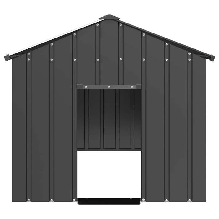 Niche pour chien - VENTE-FLASH - avec toit noir 114x202x101 cm acier galvanisé - Pour rongeurs @84578229