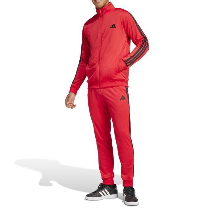 Adidas Survêtement Sportswear Basic 3-Stripes Tricot Rouge - JI8852