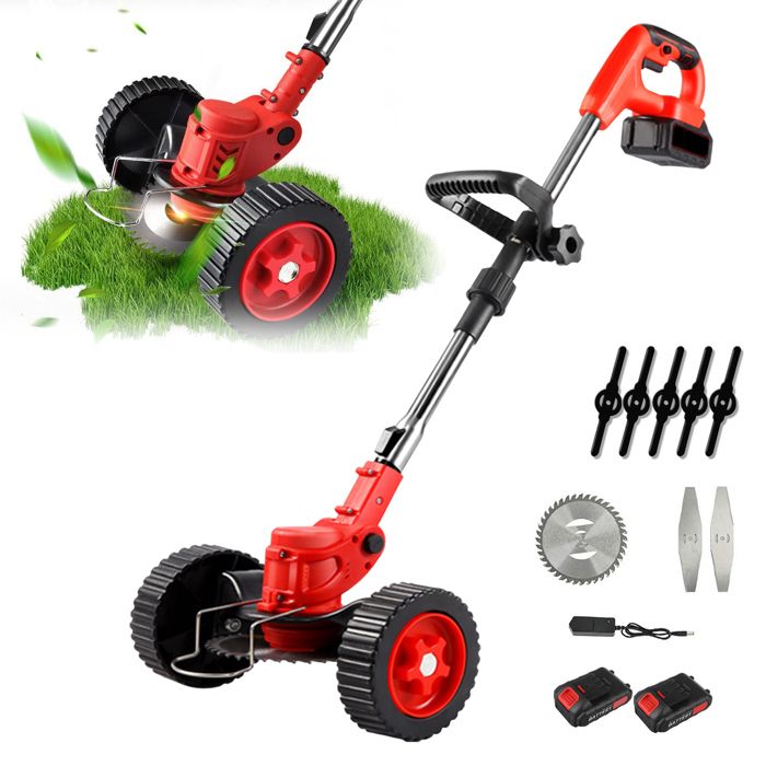 Débroussailleuse Sans Fil 21V 3-en-1 Avec 2 Batteries – Coupe-Bordure Taille-Herbe Léger Et Puissant