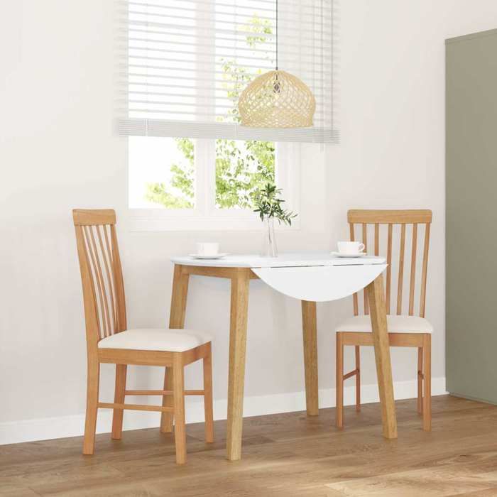 Printemps/été 2025 Chaises à manger coussins 2 pcs SOLOMON confortable bois massif caoutchouc - 42.5x48x94 cm LV2746