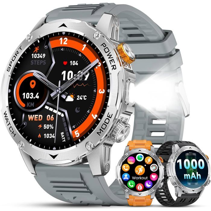 Montre connectée - LIGE - 1 75 HD - 1000mAh - IP68 étanche - 120+ modes sportifs Montre connectée - LIGE - 1 75 HD - 1000mAh - IP68 étanche - 120+ modes sportifs