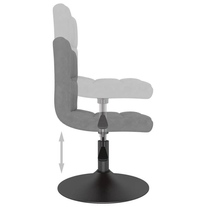 TOP 2026 Chaise pivotante de cuisine - ( 1 PC ) - Pour 1 personne - Gris clair Velours - 40x43x(71-85.5) cm ccc77