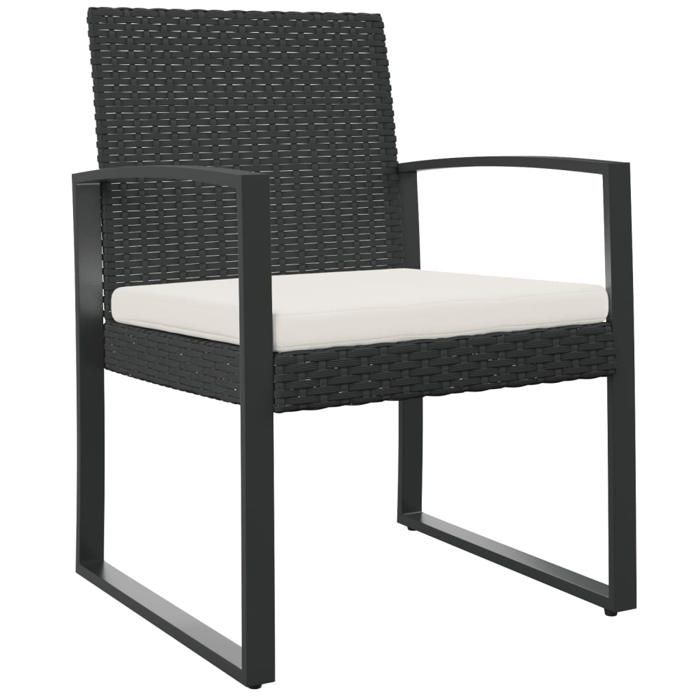 SALE 2026Chaises à manger de jardin - CITY GARDEN - Extérieur - lot de 2 - noir rotin PP545x57x775cm 10.7 Kg 3791586