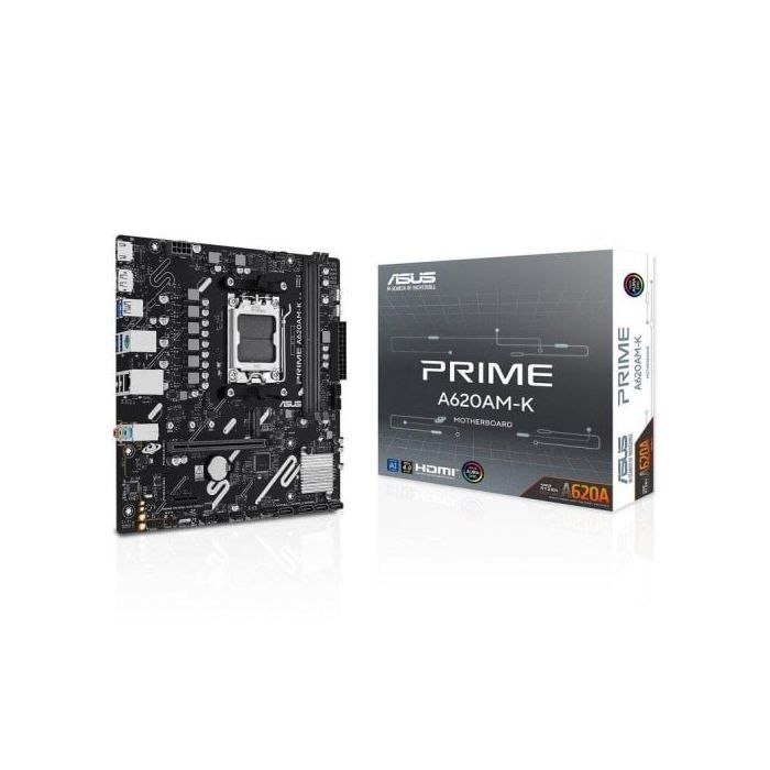 Placa Base ASUS PRIME A620AM-K A620 Socket AM5 DDR5 Micro ATX Sin WiFi RGB