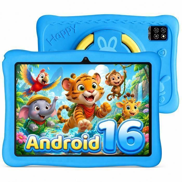 OSCAL KIDO2 Tablette Enfant 101 Android 1612Go RAM 64GoGoogle Kids SpaceContrôle ParentalWidevine L16600mAhCoque Antichoc