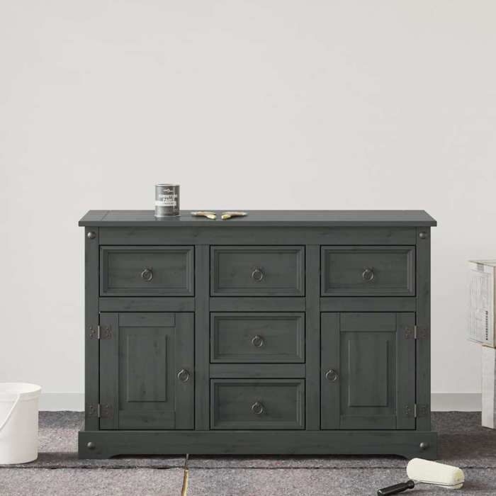 BURKE@ Gris Peinture pour meubles Gris 10x10x12 cm Impression murale 1.4 kg Haute qualité A10551