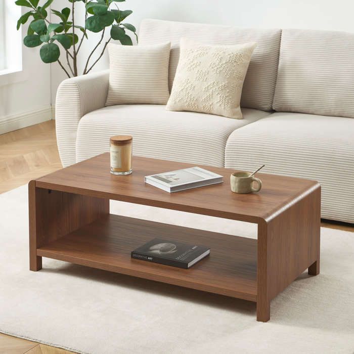 Table basse UTICA effet noyer - Bois foncé