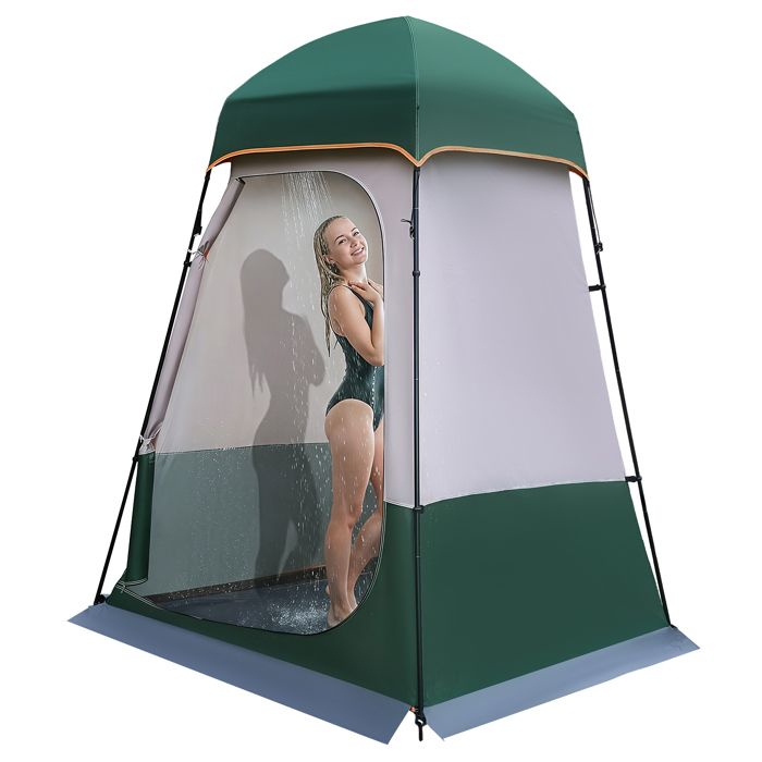 Tente de douche camping 2 personnes protection intimité totale UPF50+ pour extérieur plage dimensions 160×160×240cm