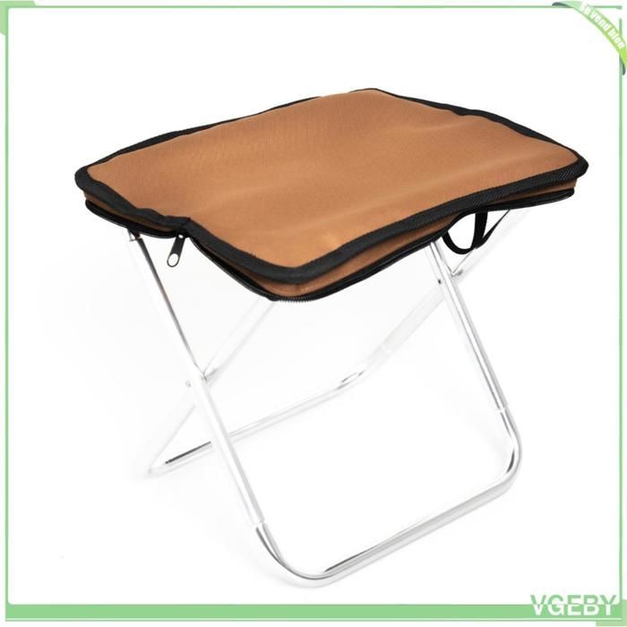 Tabouret pliant - FAFEICY - Portable - Portable et léger - Alliage daluminium - Vert kaki/argent