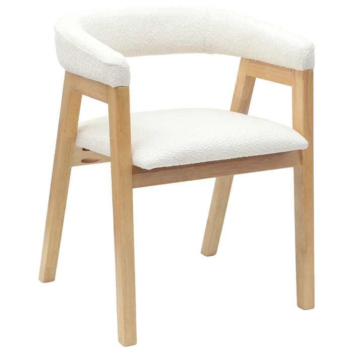 Chaises cuisine(2 pcs) - Blanc - Chaises à Manger - 2 personnes - Naturel 54x57x73 cm F3815