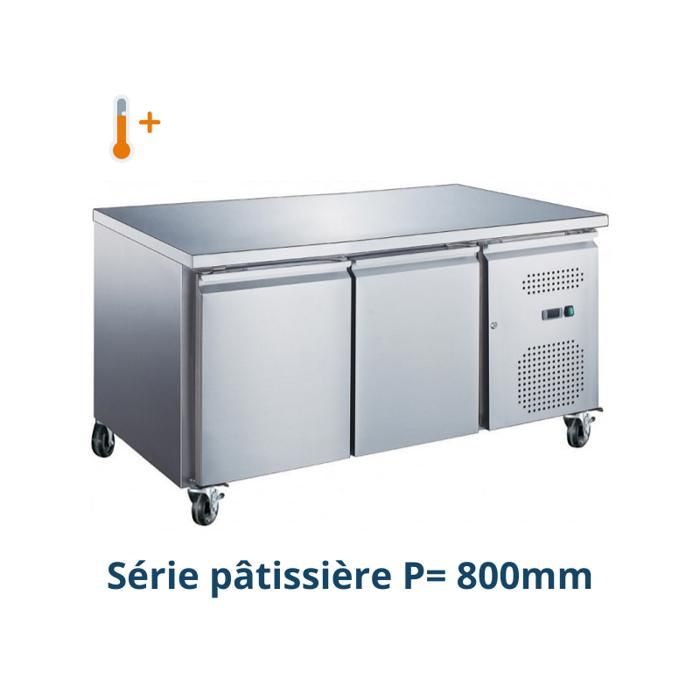 Tour pâtissier réfrigéré - 2 portes 300 L - Froid ventilé - Inox - -2/+8°C