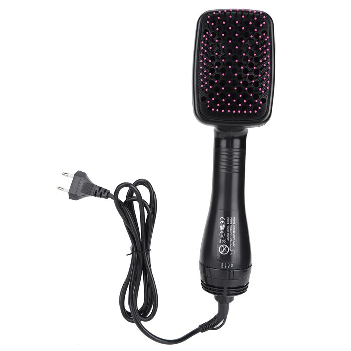 Sèche-cheveux portable 2 en 1 à air chaud avec peigne intégré utilisable sur cheveux secs ou humides. Outil de coiffure CUISINETTE