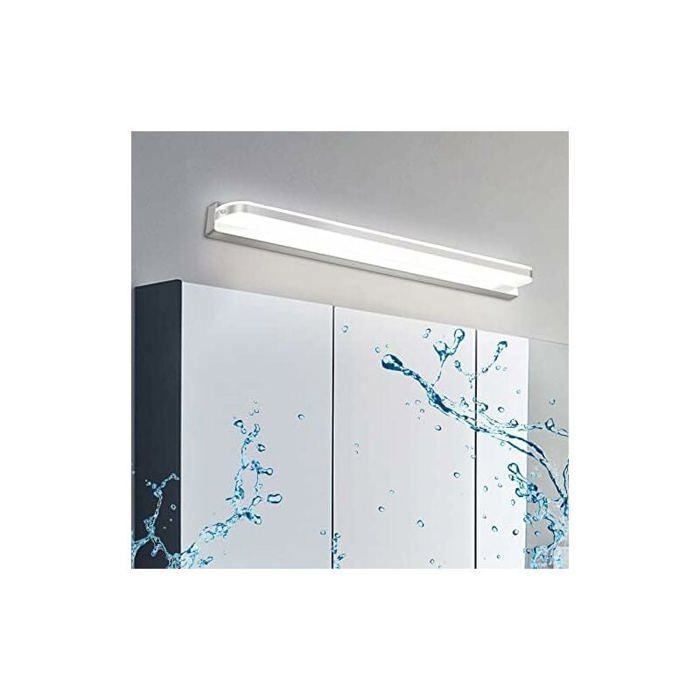 Applique murale LED miroir 9W 42CM blanc froid étanche IP44 6000K 600LM en acrylique moderne