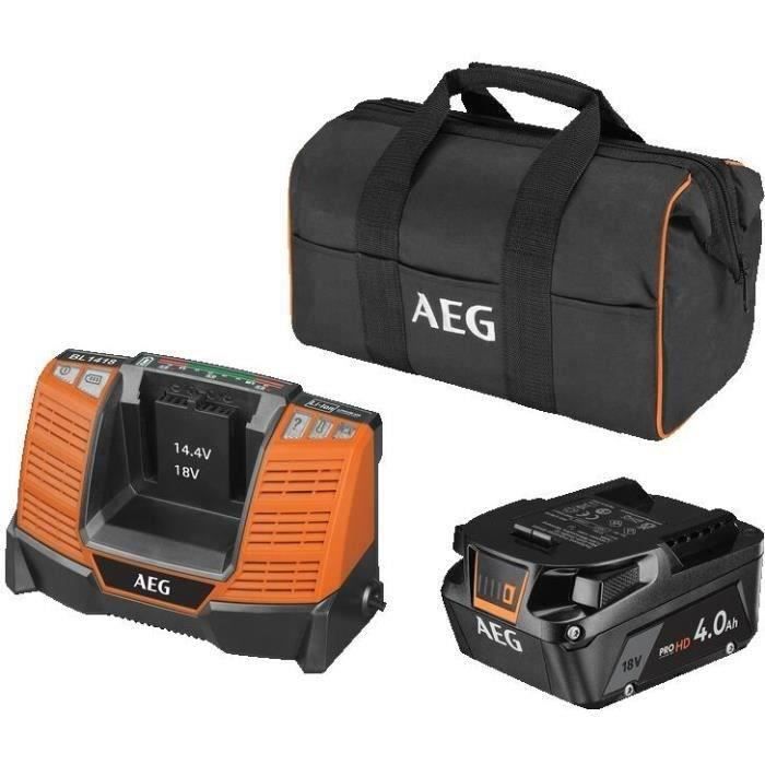 Pack chargeur et batterie Pro lithium 18V 4,0 Ah HIGH DEMAND AEG POWERTOOLS