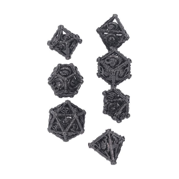 Jeu de dés polyèdres creux en laiton pour jeu de société de Noël pour