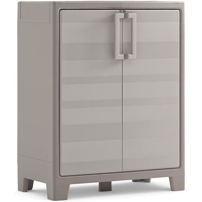 KETER Armoire basse Gulliver , BeigeSable, 80 x 44 x 100 cm