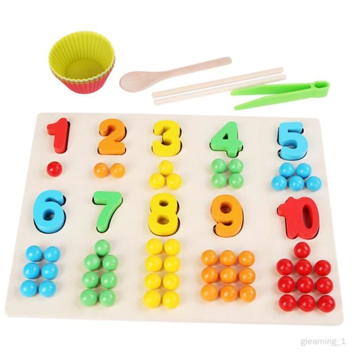 Puzzle de développement pour enfants, en plastique, chiffres de 1